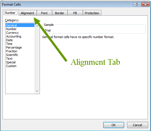 Alignment Tab