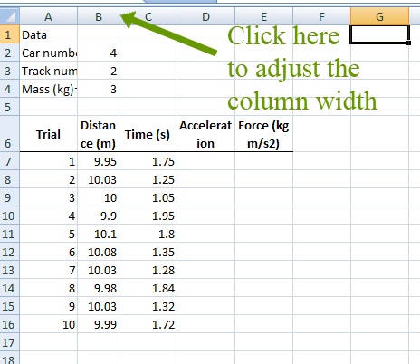 Column Width